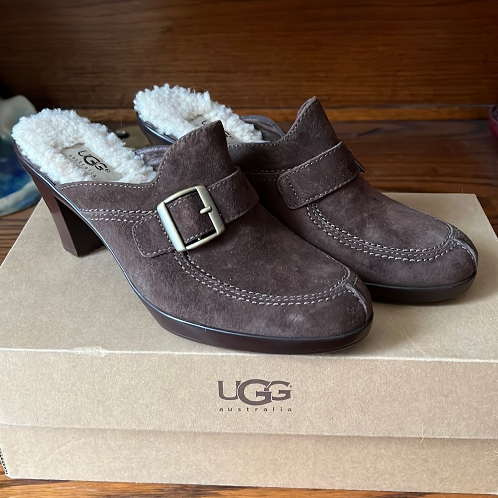 UGG “Isabella” Clogs in Espresso